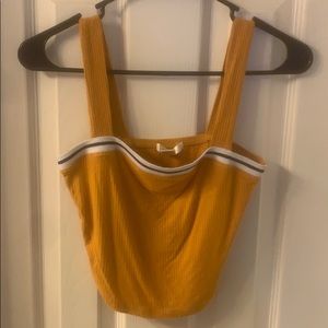 yellow crop top